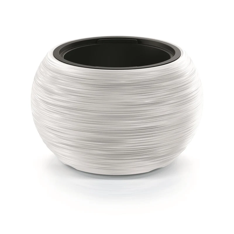 Prosperplast Furu Bowl Maceta Redonda para Interior y Exterior Plástico Resistente a Rayos UV Ø 435mm (Blanco)