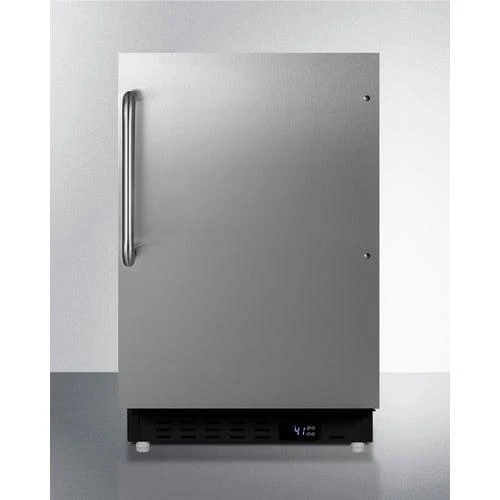 Summit 21" Black Refrigerator - Full SS Wrap (ALR47BCSS)