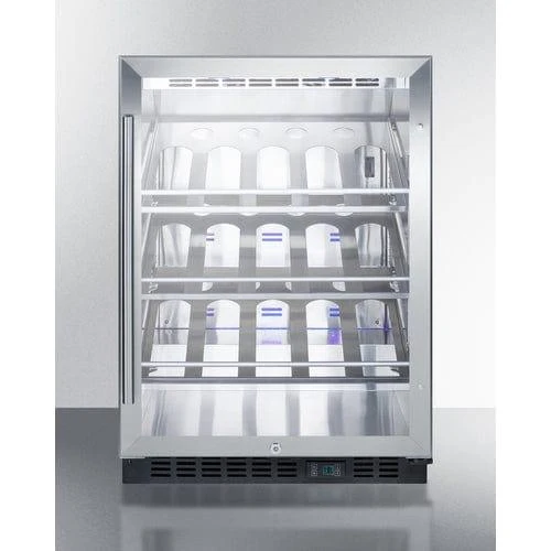 Summit SCR610BLCH | 24" Wide Single Zone Built-In Commercial Wine Cellar