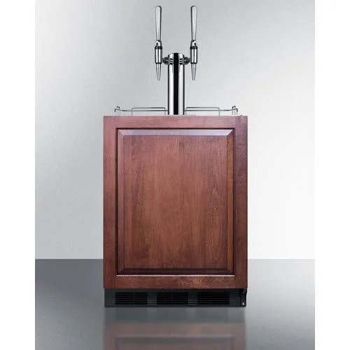 Summit Dual Tap Nitro Coffee Kegerator - Panel Ready (SBC58BLBIADAIFNCFTWIN)