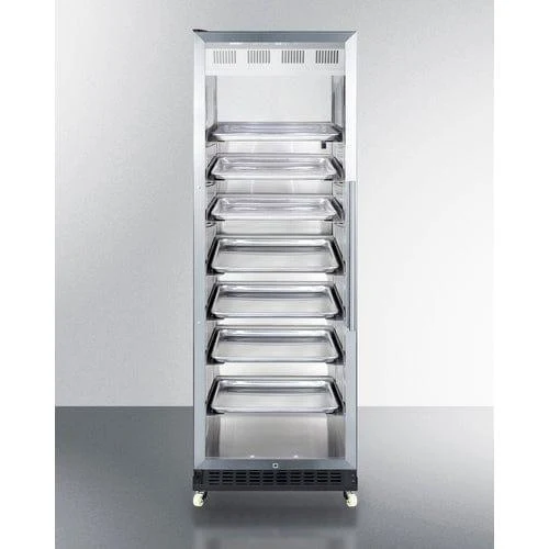 Summit 24" Wide Mini Reach-In Beverage Center with Dolly SCR1401LHRICSS