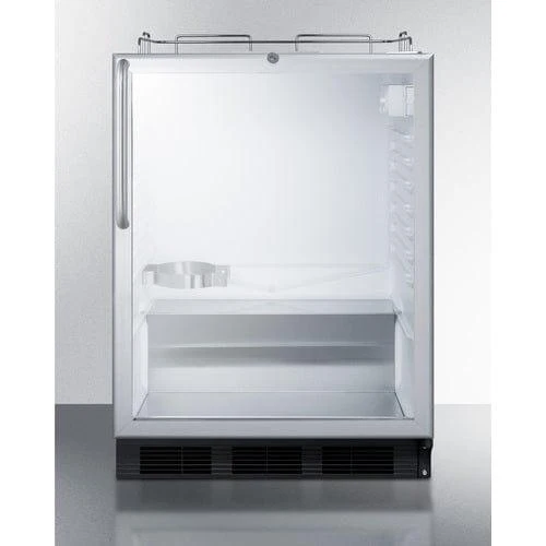 Summit 24" Glass Kegerator Cabinet - Full SS Wrap (SBC56GBINKCSSADA)