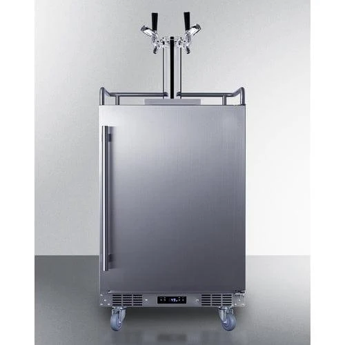 Summit Outdoor Commercial Kegerator - Twin Tap Dispenser (BC74OSCOMTWIN)
