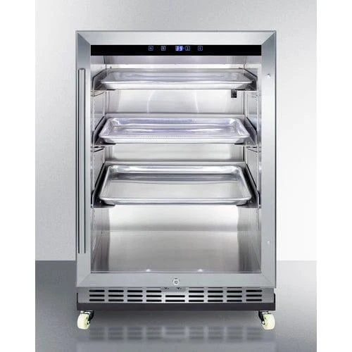 Summit 24" Wide Outdoor Mini Reach-In Beverage Center with Dolly SCR611GLOSRI