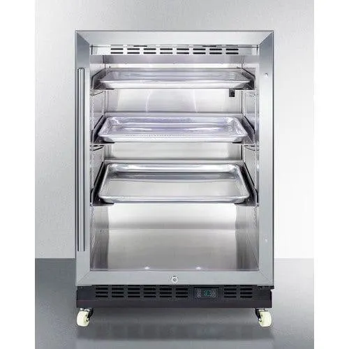 Summit SCR610BLRI | 24" Wide Built-In Mini Reach-In Beverage Center w/ Dolly