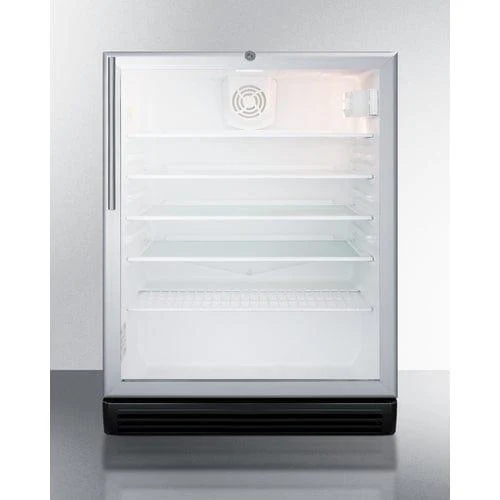 Summit 24" Glass Beverage Fridge - Vertical Handle (SCR600BGLHVADA)
