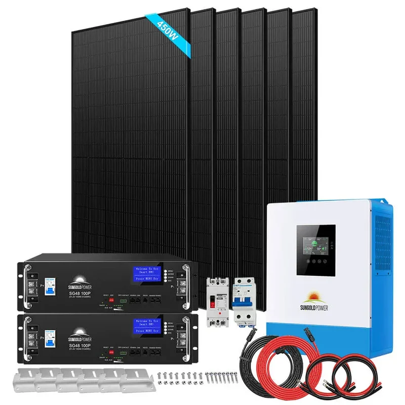 SunGoldPower SGR-5KE | 5000W Off-Grid Solar Kit | 48VDC | 120V