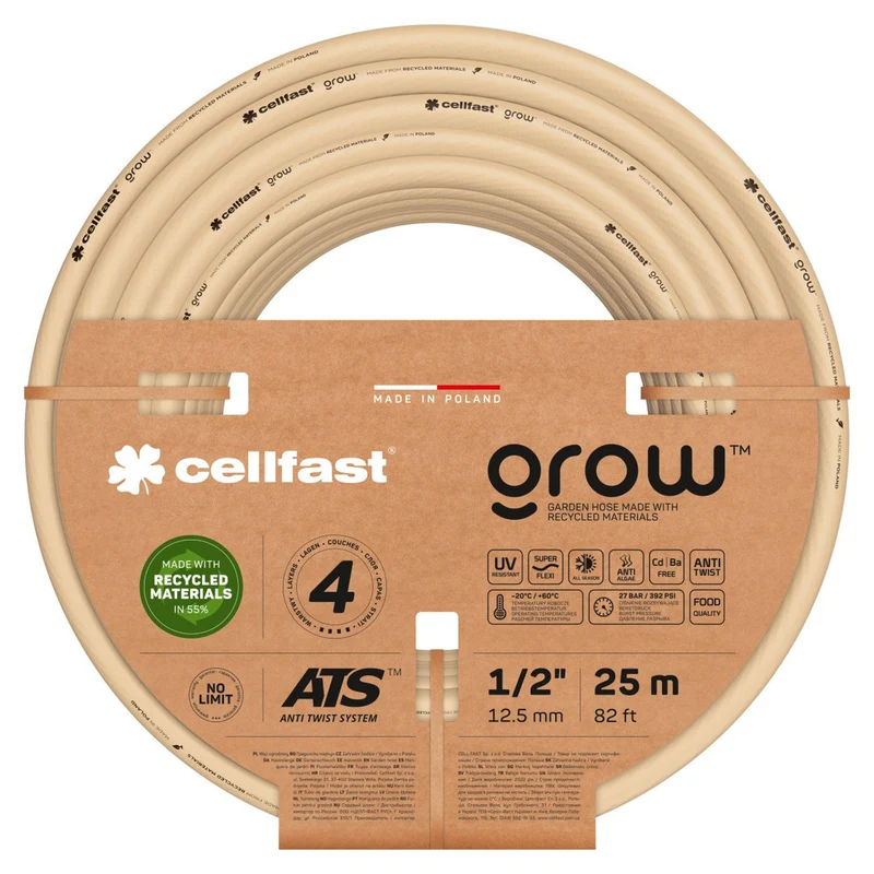 manguera de jardín CELLFAST GROW 13-501 1/2 25m 4 capas