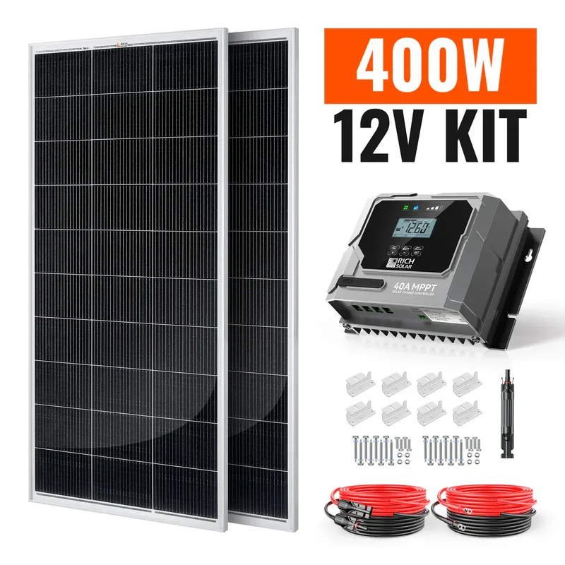 Rich Solar 400 Watt Solar Kit with 40A Charge Controller