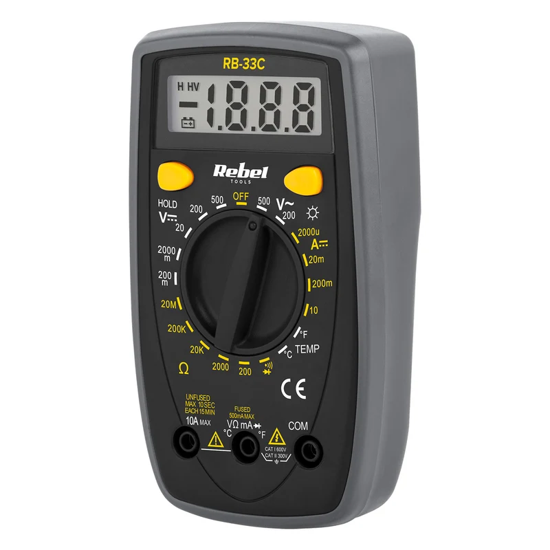 Multímetro digital de precisión universal Rebel RB-33C
