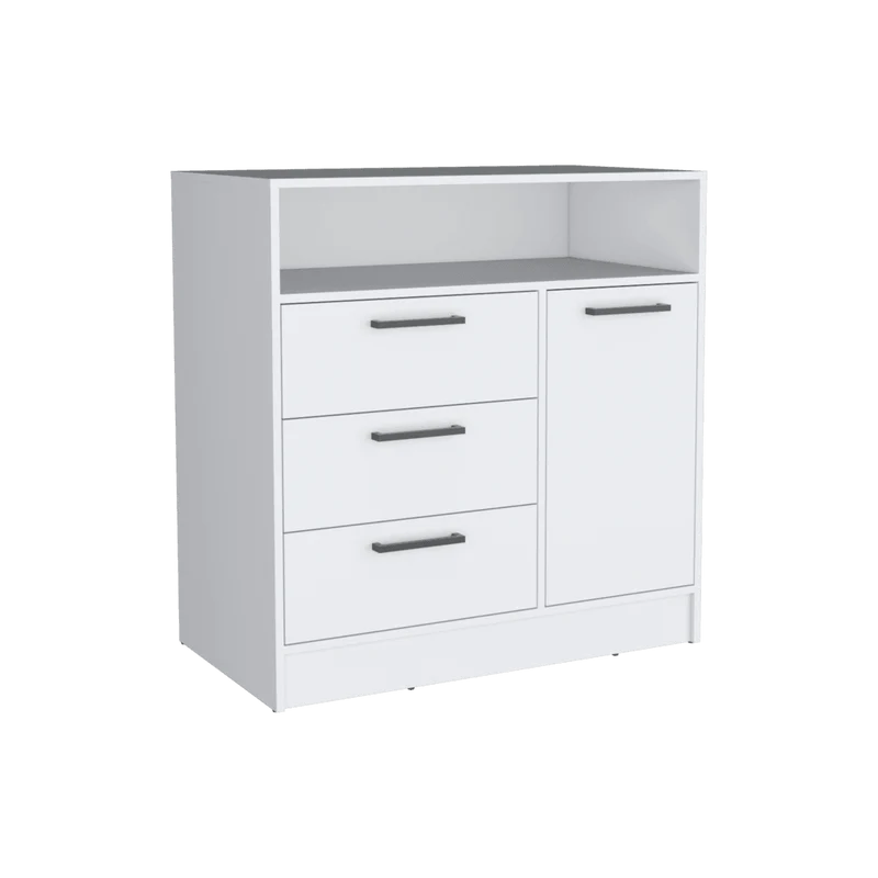 Organizador Omex, Blanco, con Tres Cajones y una Puerta Abatible ZF