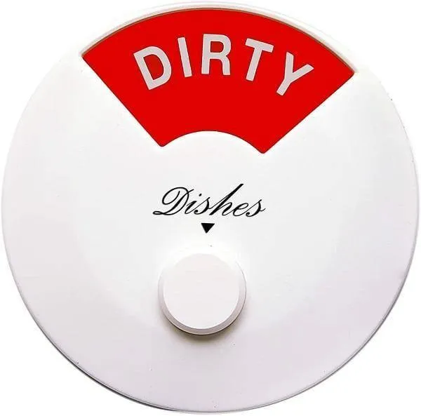 Home Medley Dishwasher Magnet Clean Dirty Sign in White