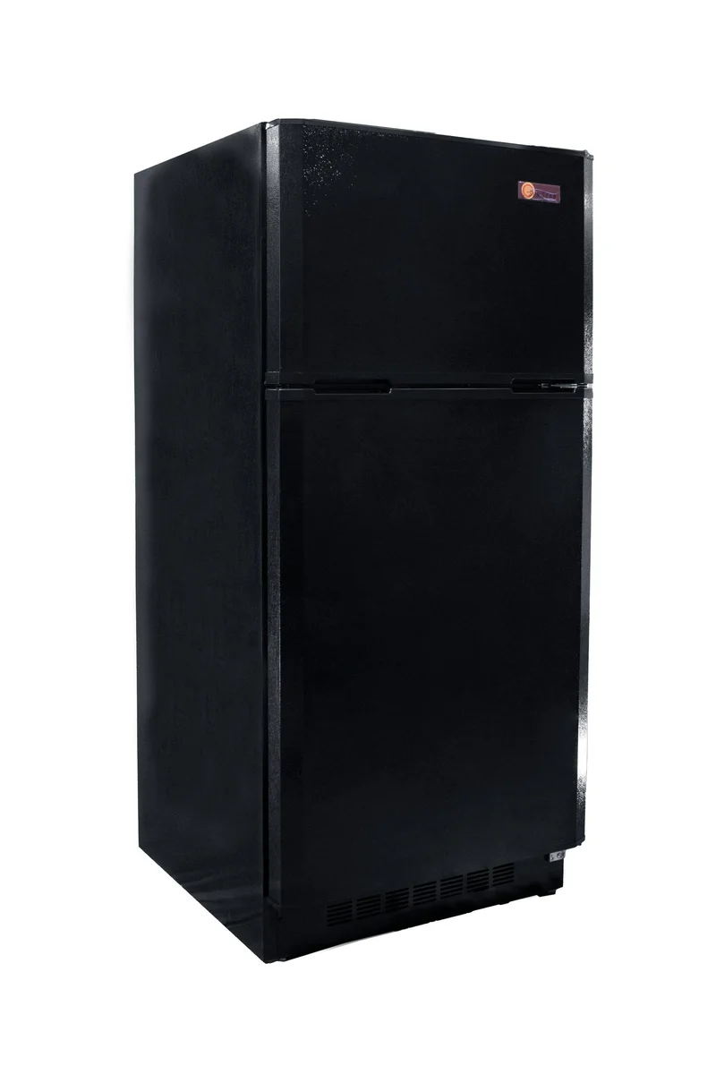 Sunstar ST-16RFB 16 cu. ft. Low Voltage Solar AC/DC Powered Refrigerator-Freezer in Black