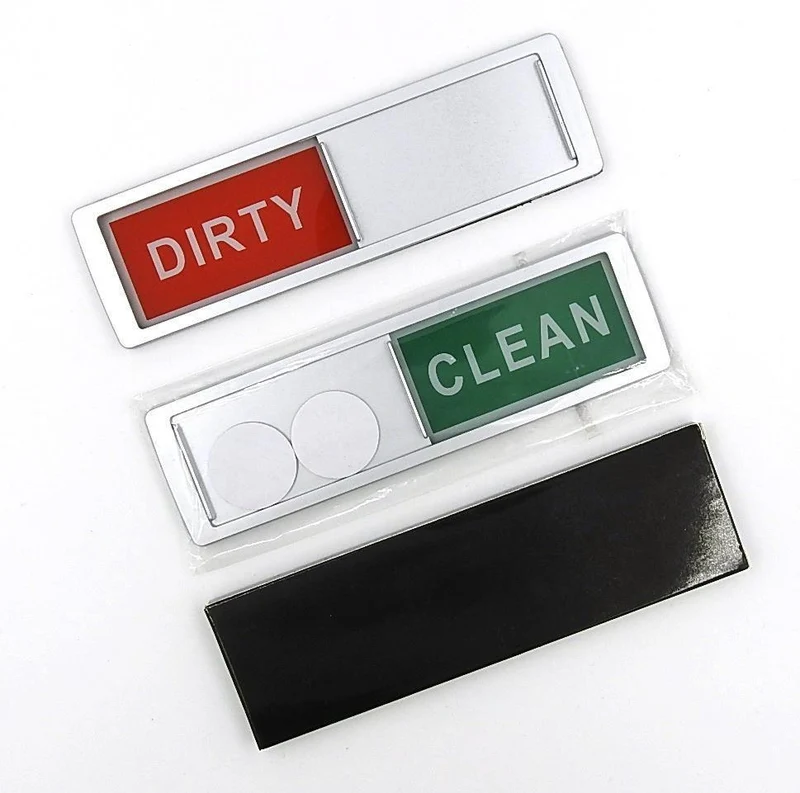 Home Medley Dishwasher Clean/Dirty Magnet Indicator - Silver/Stainless Look
