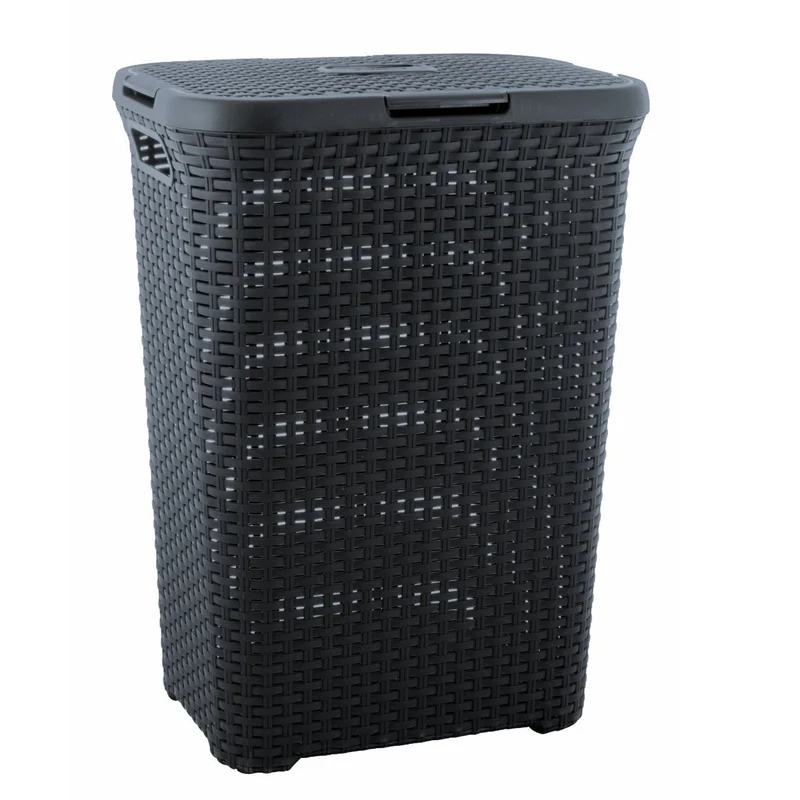 El cesto de ropa sucia Curver Natural Style Curb 60l Grey Grey Gran capacidad