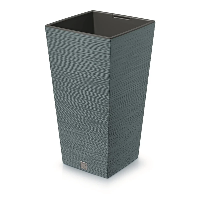 Prosperplast Furu Maceta cuadrada con inserto DFSH240-5415C - Color azul escandinavo