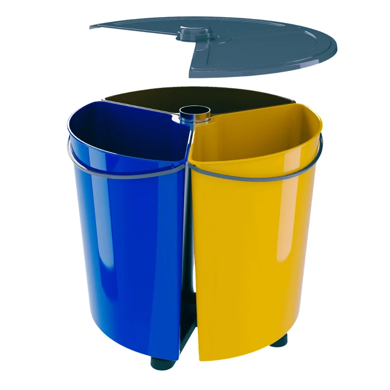 ECOBIN + cubo giratorio para separación de residuos con tapa