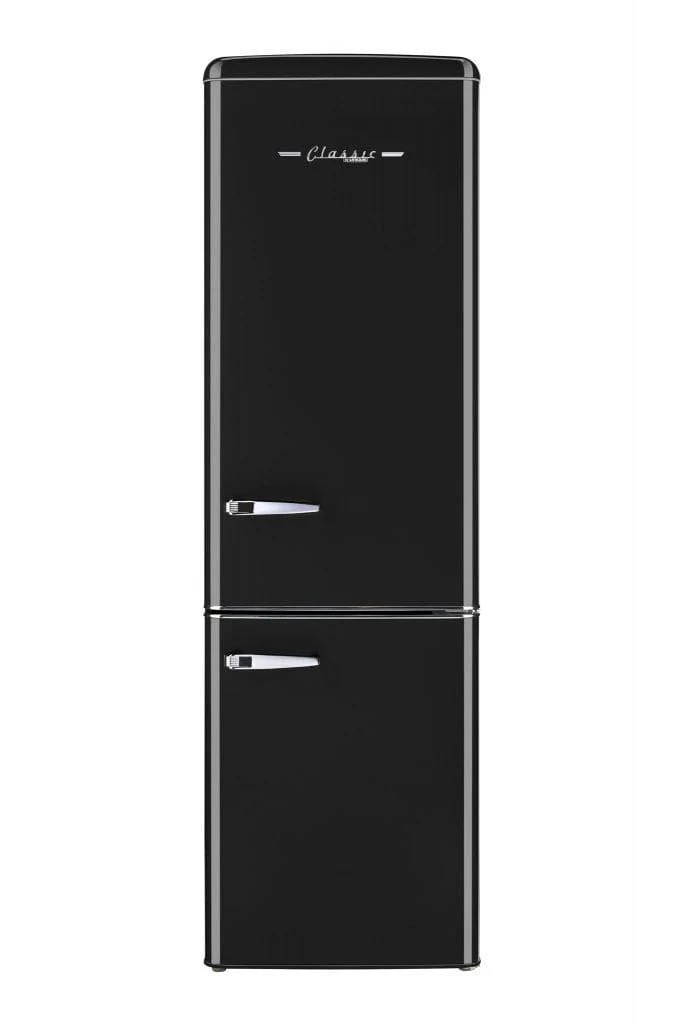 Unique 9 cu/ft Bottom Mount Retro Refrigerator UGP-275L B AC (Black)
