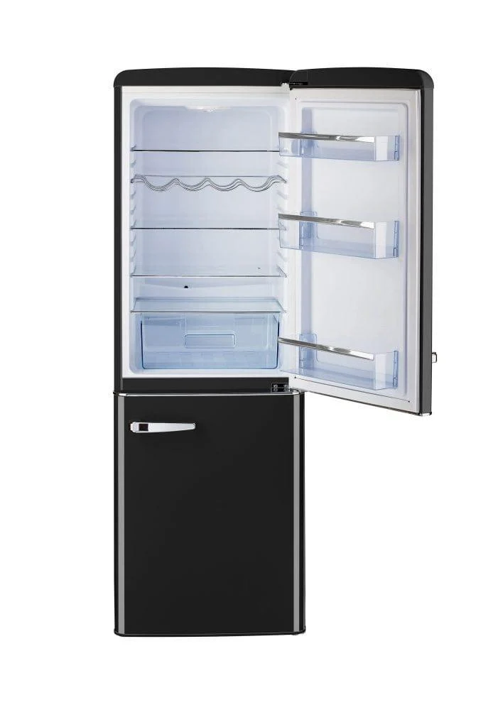 Unique 7 cu/ft Retro Bottom Mount Refrigerator UGP-215L B AC (Black)