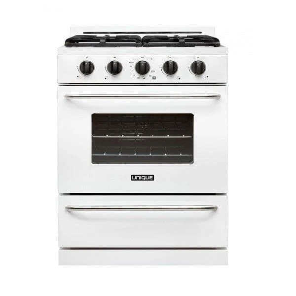 Unique UGP-30G OF1 W | Classic 30" Propane Range in White