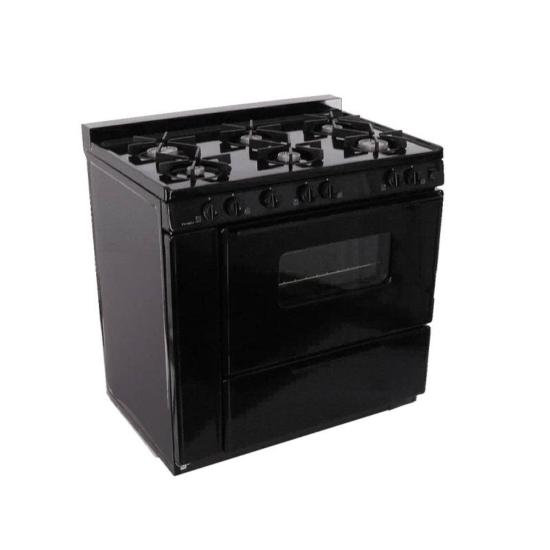 Premier STK2X0BP 36" 6-Burner Electronic Ignition Gas Range in Black