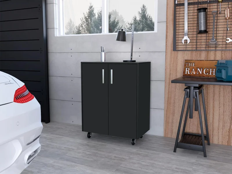 Organizador para Garaje Based, Wengue, con Cerradura y Llave para Puerta ZF