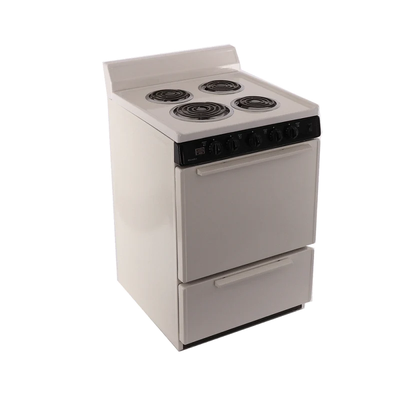 Premier ECK100TP 24" Electric Range Biscuit with Black Trim