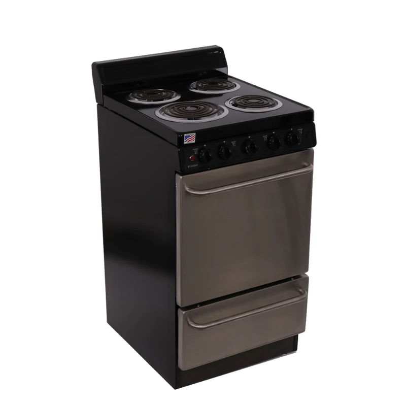 Premier EAK600BP 20" Electric Range Black with Stainless Steel