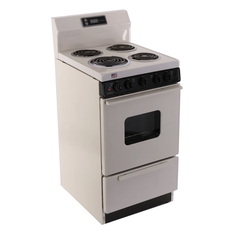Premier EAK220TP 20" Electric Range Biscuit with Black Trim