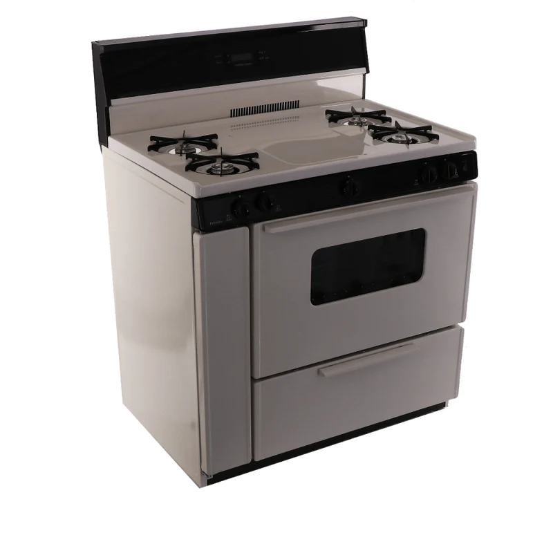 Premier SLK240TP 36" Electronic Ignition Gas Range Biscuit with Black Trim