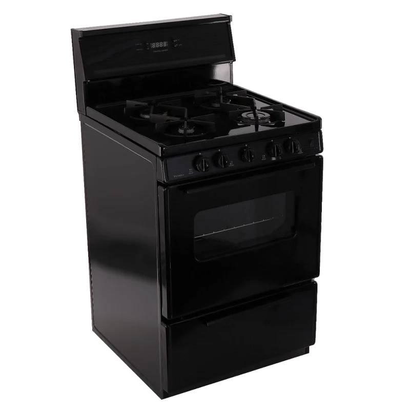 Premier SJK240BP 24" Electronic Ignition Gas Range with 4 Sealed Variable Burners Black on Black