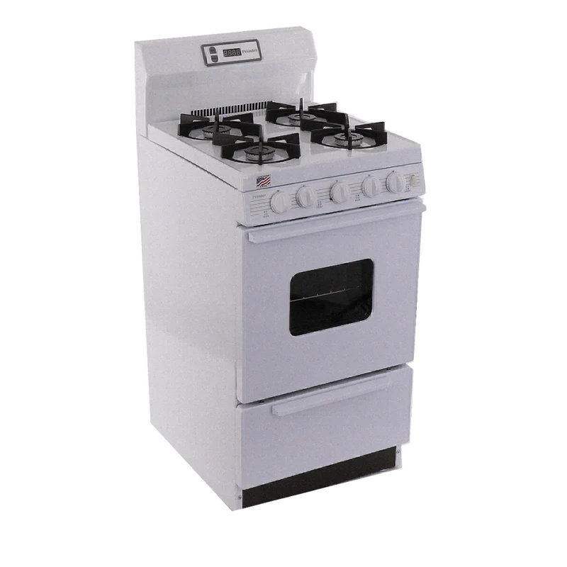 Premier SHK220OP 20" Electronic Ignition Gas Range with Sealed Burners - White