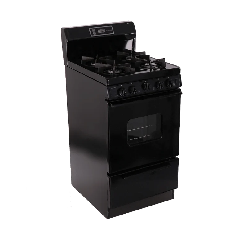 Premier SHK220BP 20" Electronic Ignition Gas Range with Sealed Burners - Black