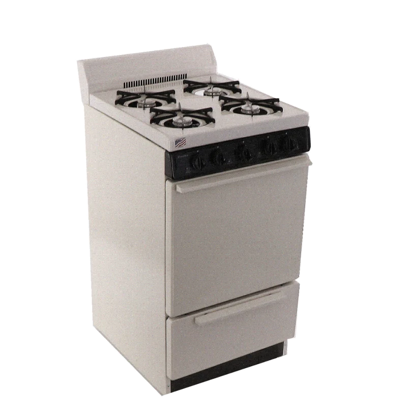 Premier SAK100TP 20" Electronic Ignition Gas Range Biscuit with Black Trim