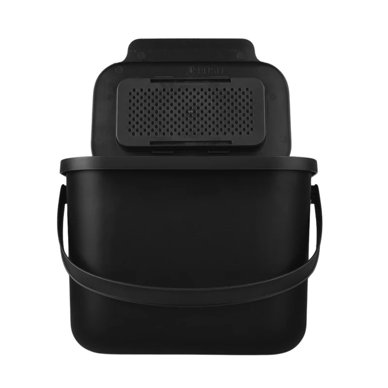 Practic Contenedor de Biorresiduos, Cubo de Compostaje, Capacidad 6 litros, Color Negro, Mini Bini