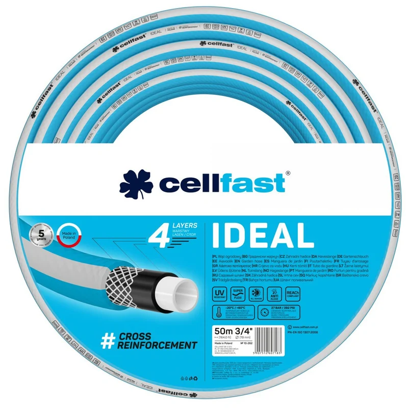 CELLFAST IDEAL Manguera de Jardín Manguera de 4 Capas 3/4" 50m 10-262