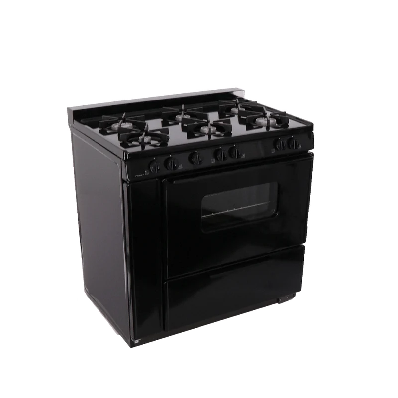 Premier BTK5X0BP 36" 6-Burner Battery Ignition Gas Range in Black CALL FOR AVAILABILITY