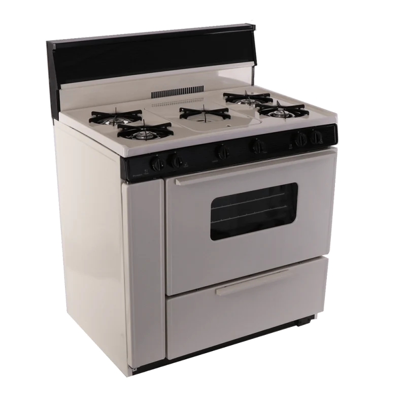 Premier BLK5S9TP 36" Battery Ignition Gas Range 5 Burners Biscuit w/Black