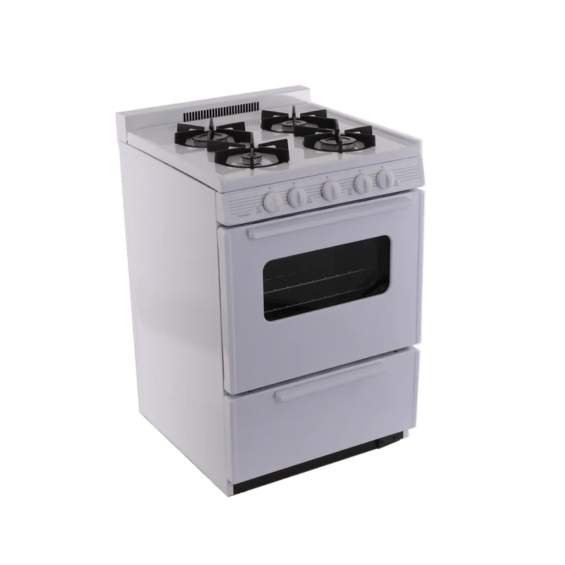Premier BJK5X0OP 24" Battery Ignition White Range with Sealed Burners