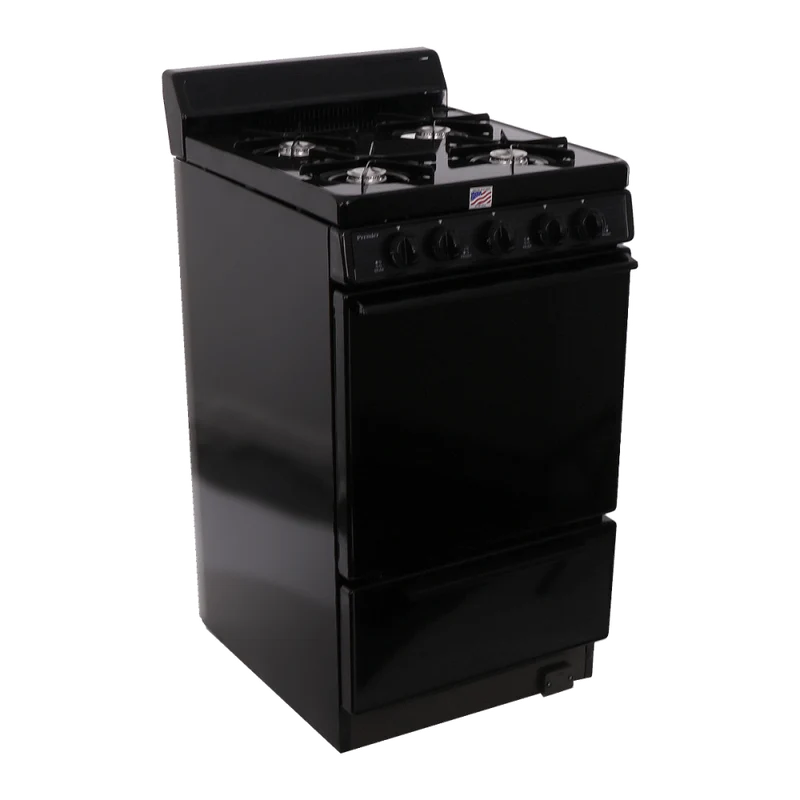 Premier BAK100BP 20" Battery Ignition Gas Range Black