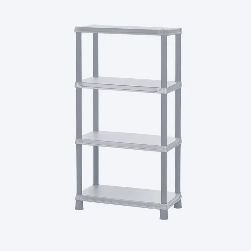 Estante Multifuncional de 4 Niveles Sólido 15" Gris