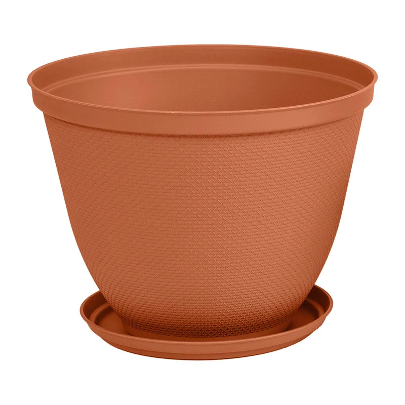 Matera Redonda Rafia 35 cm con Plato Terracota