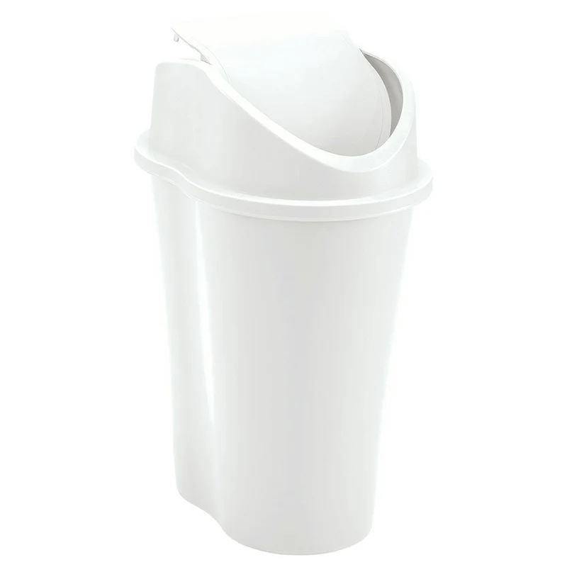 Papelera Style Tapa Vaivén 10 Litros Blanco
