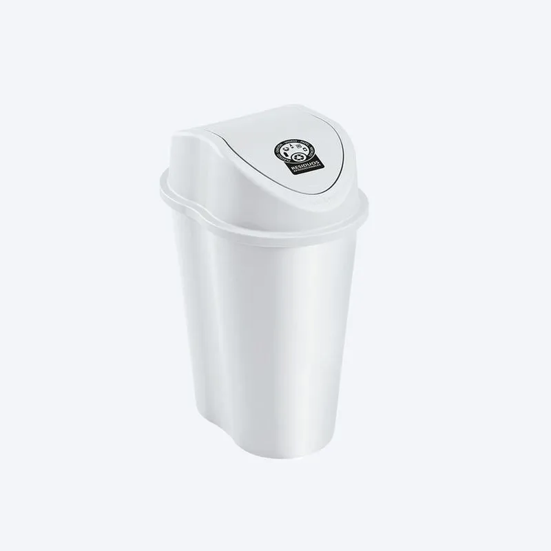 Papelera Style Tapa Vaivén 10 Litros Blanco Vm