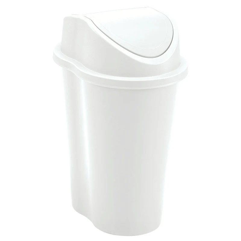 Papelera Style Tapa Vaivén 5 Litros Blanco
