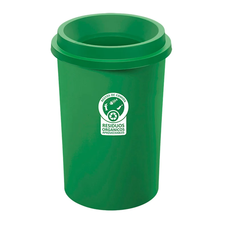 Papelera Evo 50 Litros Manejo Residuos Verde