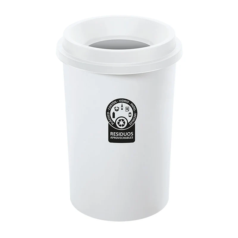 Papelera Evo 50 Litros Manejo Residuos Blanco