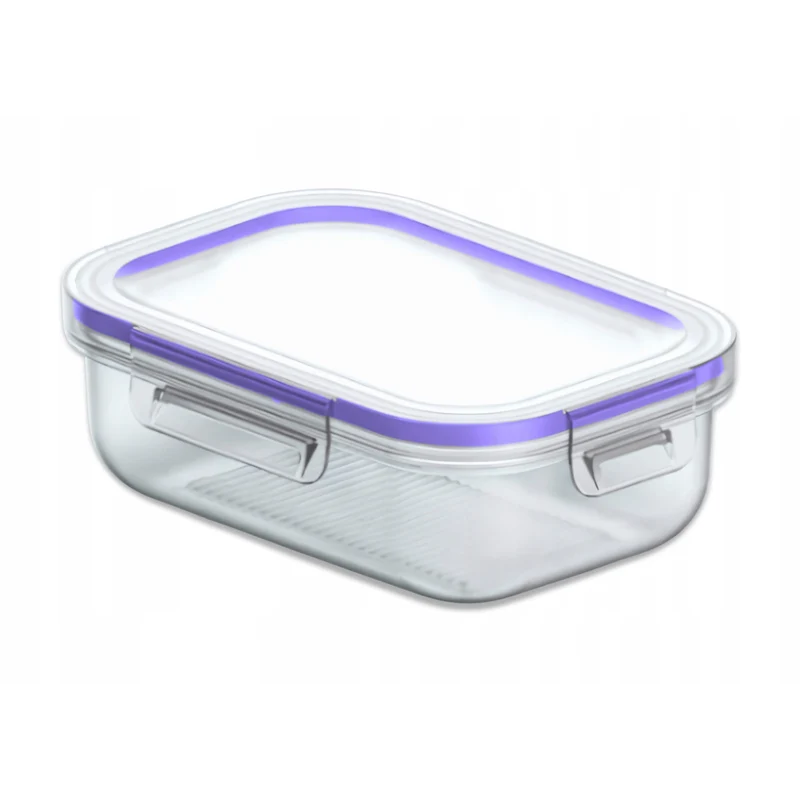 Recipiente para alimentos Practic, transparente, capacidad 1l, 20x14x7 cm, 10084200