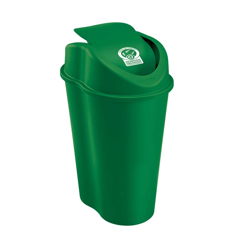 Papelera Style Tapa Vaivén 25 Litros Verde