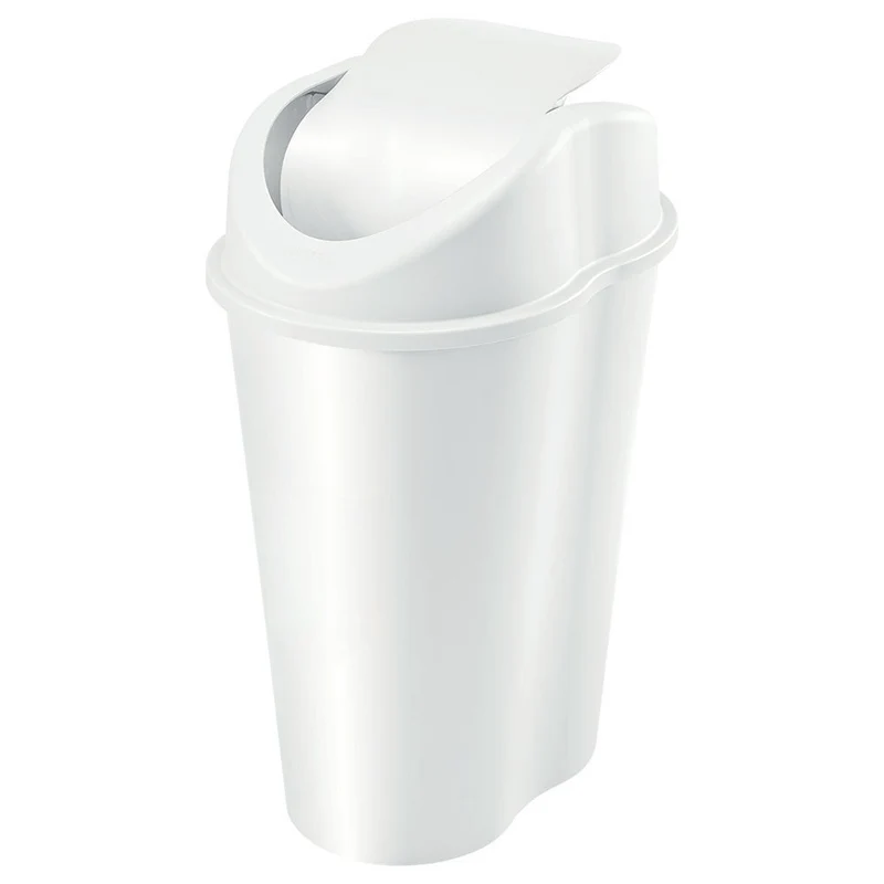 Papelera Style Tapa Vaivén 25 Litros Blanco Vm
